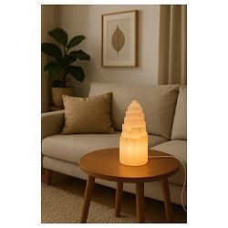 Selenitová lampa elektrická výška 16-20cm